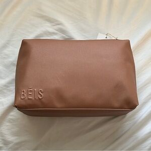 BEIS Large Cosmetic Pouch in Camel